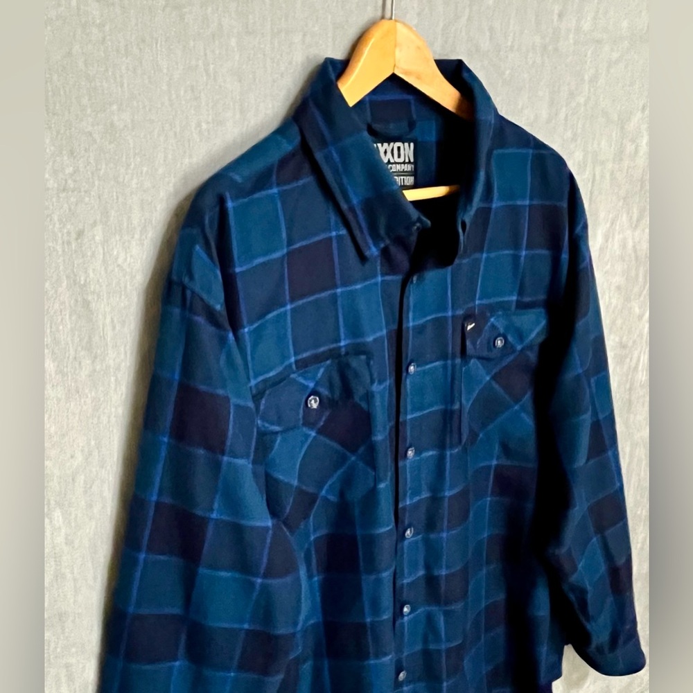 DIXXON / Snap-On Limited Edition Men's Blue Green Black Plaid Flannel Shirt - Picture 6 of 9